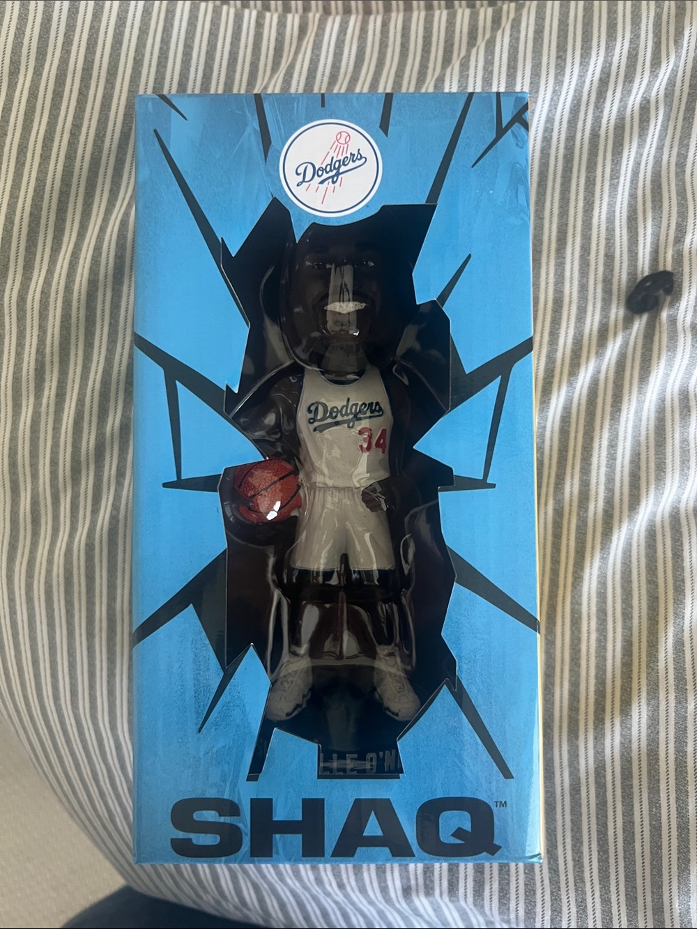 Shaq Dodgers Figurine in White & Blue